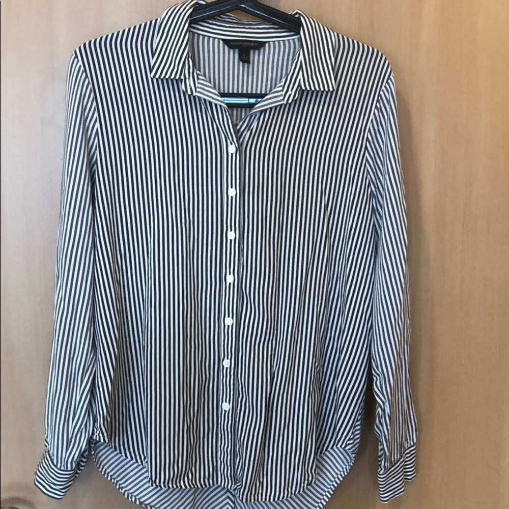 Banana Republic Striped Button Down